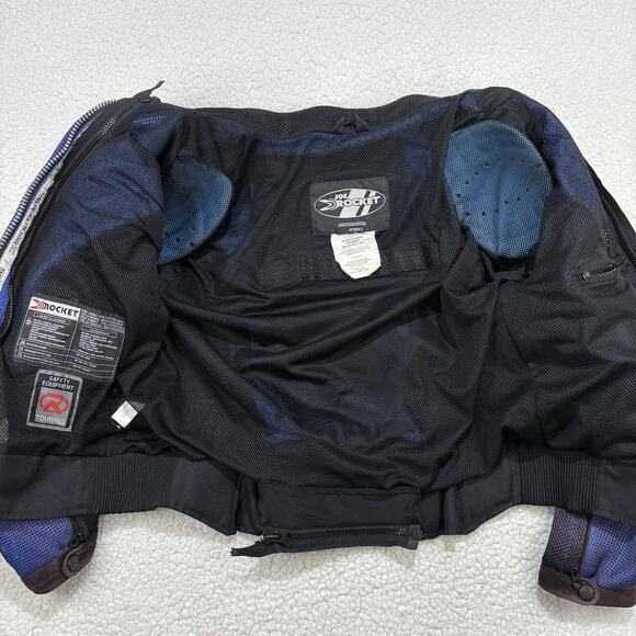 Joe Rocket Motorcycle Jacket Womens XL Ballistics Armor Padded Mesh Blue Purple - Picture 7 of 11